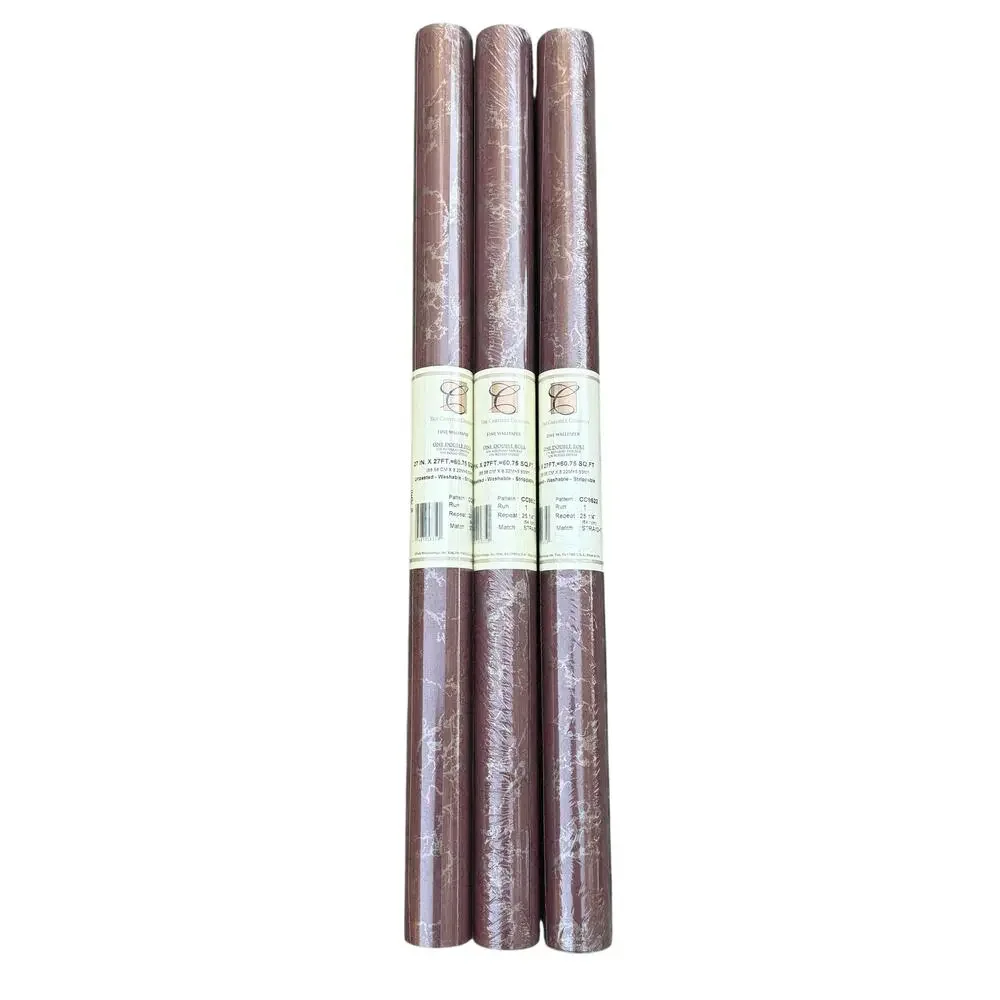 The Carlisle Company Fine Wallpaper Burgundy Gold Washable One Roll CC9622 NEW